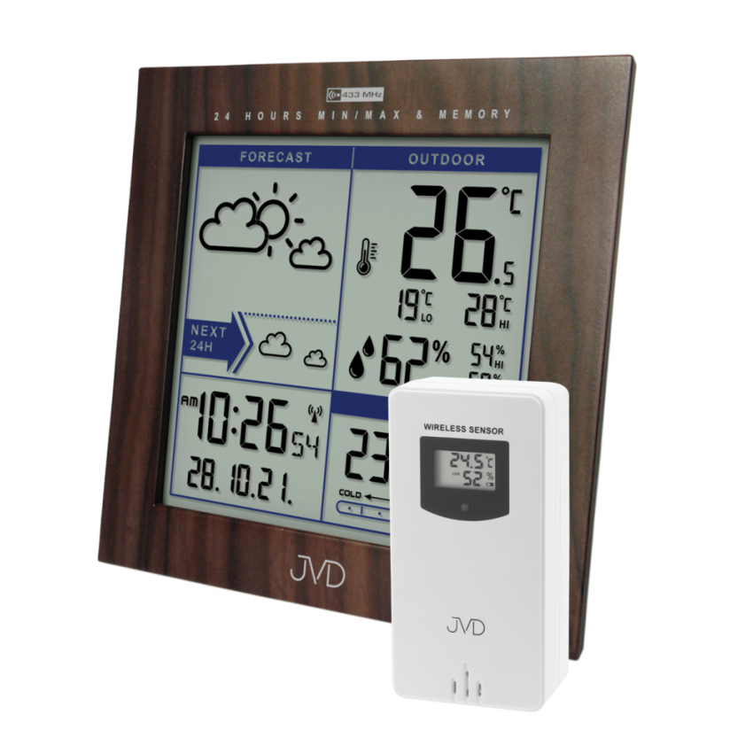 Meteostanice, teploměry a barometry JVD Rádiem řízená meteorologická stanice RB9233.2