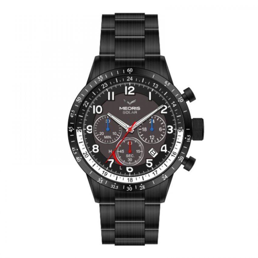 Sportovní hodinky Meoris SOLAR CHRONOGRAF SUPERTITANIUM BLC