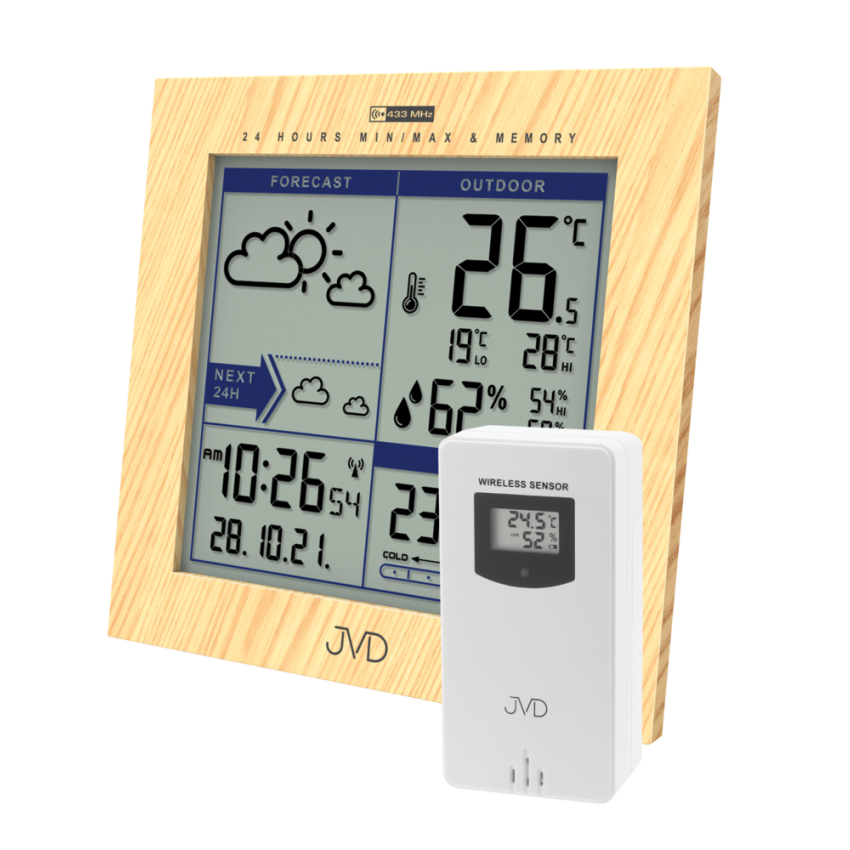 Meteostanice, teploměry a barometry JVD Rádiem řízená meteorologická stanice JVD RB9233.1