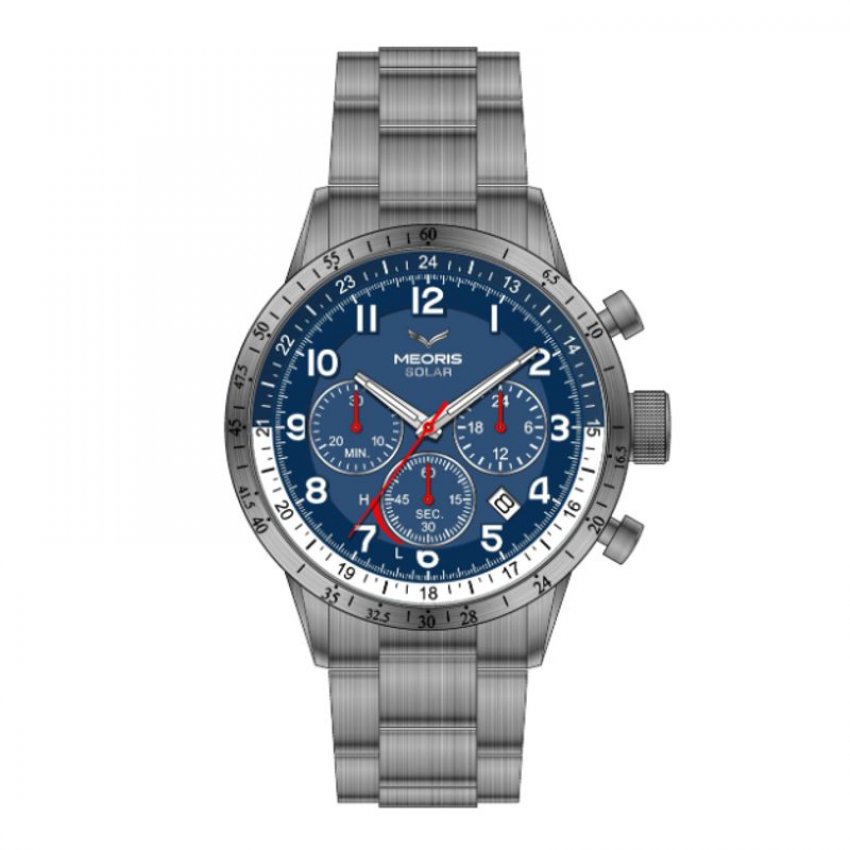 Sportovní hodinky Meoris SOLAR CHRONOGRAF SUPERTITANIUM BLU