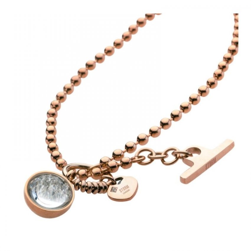 Náhrdelníky Storm Crysta Ball Necklace Rose Gold