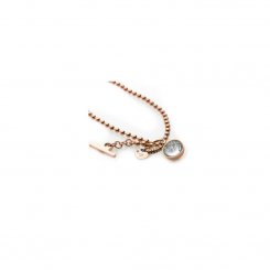 Crysta Ball Necklace Rose Gold