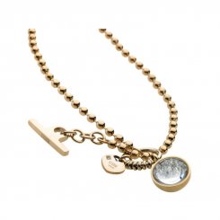 Crysta Ball Necklace Gold